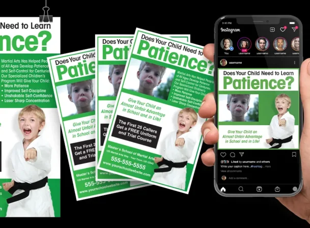 Martial arts ad learn patience.