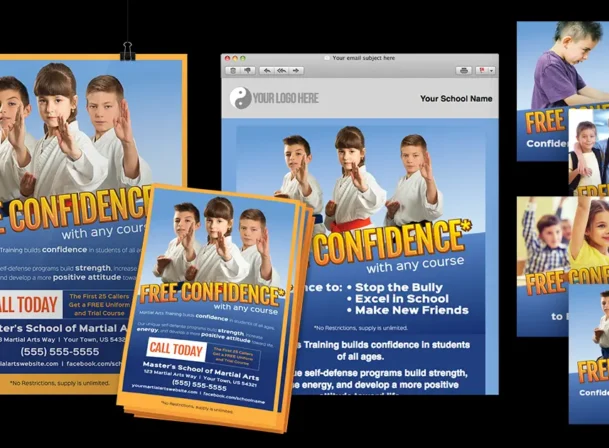 Martial arts advertising campaign.