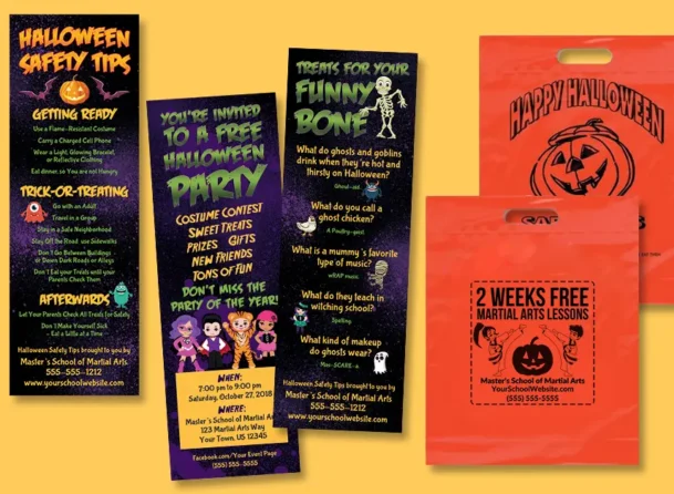 Halloween safety martial arts promotion.