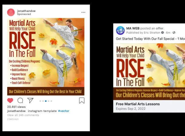 Martial arts fall ad campaign.