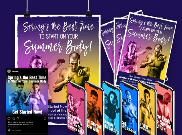 Martial arts summer body ad